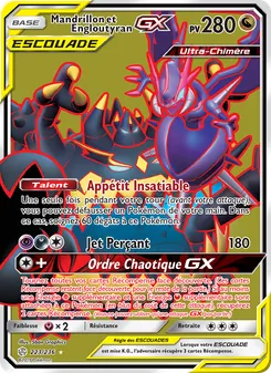 Carte Mandrillon et Engloutyran GX de l'extension Éclipse Cosmique, numéro 223/236