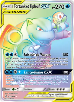 Carte Tortank et Tiplouf GX de l'extension Éclipse Cosmique, numéro 253/236