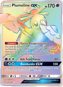Carte Plumeline GX de l'extension Éclipse Cosmique, numéro 255/236