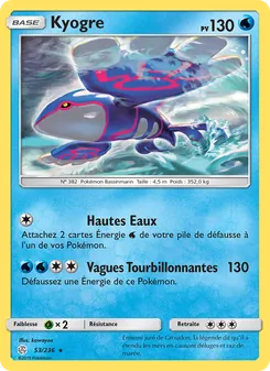 Carte Kyogre de l'extension Éclipse Cosmique, numéro 53/236
