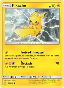 Carte Pikachu de l'extension Éclipse Cosmique, numéro 66/236