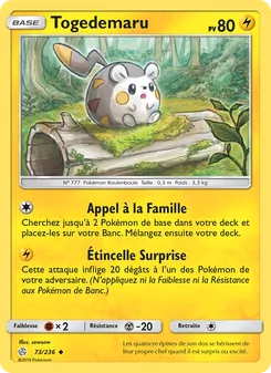 Carte Togedemaru de l'extension Éclipse Cosmique, numéro 73/236