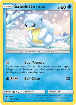 Carte Sabelette d’Alola de l'extension Gardiens Ascendants, numéro 19/145