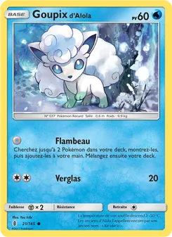 Carte Goupix d’Alola de l'extension Gardiens Ascendants, numéro 21/145