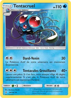 Carte Tentacruel de l'extension Gardiens Ascendants, numéro 24/145