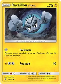 Carte Racaillou d’Alola de l'extension Gardiens Ascendants, numéro 40/145