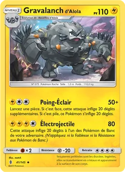 Carte Gravalanch d’Alola de l'extension Gardiens Ascendants, numéro 41/145