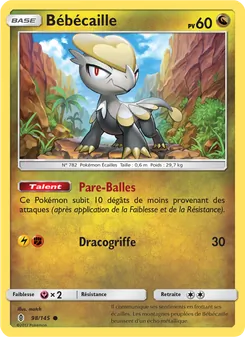 Carte Bébécaille de l'extension Gardiens Ascendants, numéro 98/145
