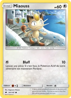 Carte Miaouss de l'extension Ombres Ardentes, numéro 101/147