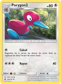 Carte Porygon2 de l'extension Ombres Ardentes, numéro 104/147