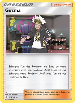 Carte Guzma de l'extension Ombres Ardentes, numéro 115/147