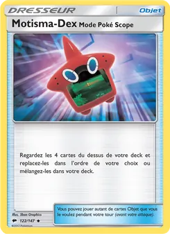 Carte Motisma-Dex – Mode Poké Scope de l'extension Ombres Ardentes, numéro 122/147