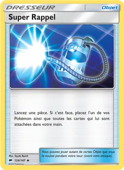 Carte Super Rappel de l'extension Ombres Ardentes, numéro 124/147