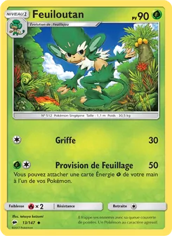 Carte Feuiloutan de l'extension Ombres Ardentes, numéro 13/147