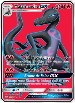 Carte Malamandre GX de l'extension Ombres Ardentes, numéro 132/147
