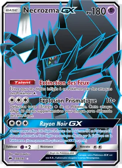 Carte Necrozma GX de l'extension Ombres Ardentes, numéro 134/147