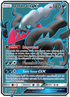 Carte Darkrai GX de l'extension Ombres Ardentes, numéro 139/147