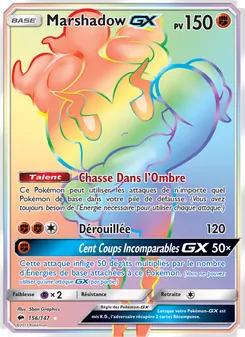 Carte Marshadow GX de l'extension Ombres Ardentes, numéro 156/147