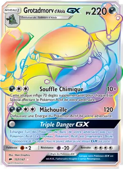 Carte Grotadmorv d’Alola GX de l'extension Ombres Ardentes, numéro 157/147