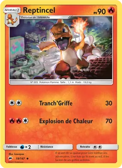 Carte Reptincel de l'extension Ombres Ardentes, numéro 19/147