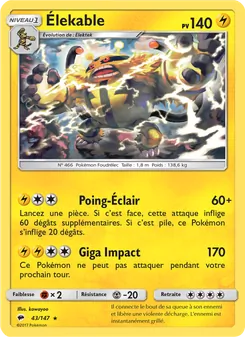 Carte Élekable de l'extension Ombres Ardentes, numéro 43/147