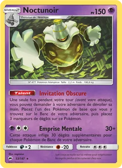 Carte Noctunoir de l'extension Ombres Ardentes, numéro 53/147