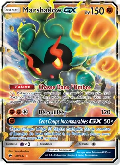 Carte Marshadow GX de l'extension Ombres Ardentes, numéro 80/147