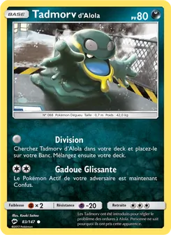 Carte Tadmorv d’Alola de l'extension Ombres Ardentes, numéro 83/147