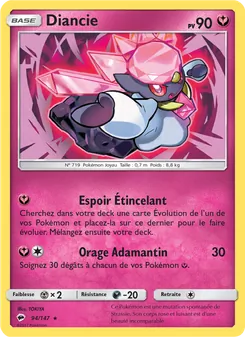 Carte Diancie de l'extension Ombres Ardentes, numéro 94/147