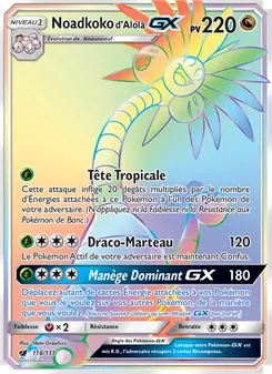 Carte Noadkoko d’Alola GX de l'extension Invasion Carmin, numéro 118/111