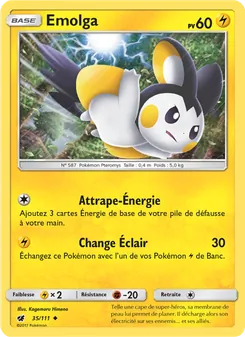Carte Emolga de l'extension Invasion Carmin, numéro 35/111