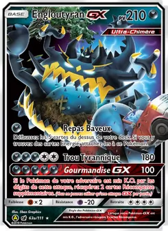 Carte Engloutyran-GX de l'extension Invasion Carmin, numéro 63a/111
