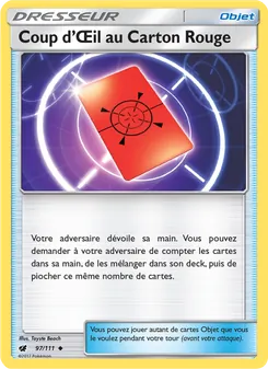 Carte Coup d’Œil au Carton Rouge de l'extension Invasion Carmin, numéro 97/111