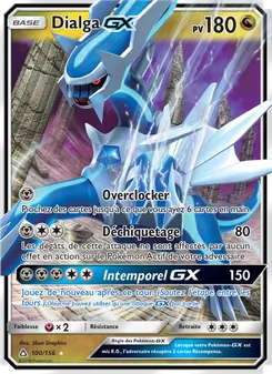 Carte Dialga GX de l'extension Ultra-Prisme, numéro 100/156