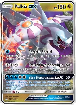 Carte Palkia GX de l'extension Ultra-Prisme, numéro 101/156