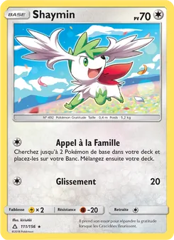 Carte Shaymin de l'extension Ultra-Prisme, numéro 111/156