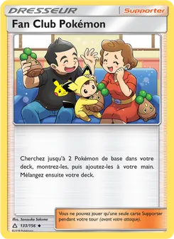 Carte Fan Club Pokémon de l'extension Ultra-Prisme, numéro 133/156