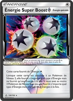 Carte Énergie Super Boost ◇ de l'extension Ultra-Prisme, numéro 136/156