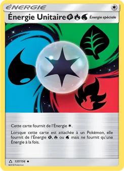 Carte Énergie Unitaire GrassFireWater de l'extension Ultra-Prisme, numéro 137/156