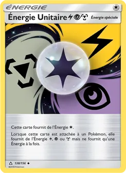 Carte Énergie Unitaire LightningPsychicMetal de l'extension Ultra-Prisme, numéro 138/156