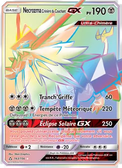 Carte Necrozma Crinière du Couchant GX de l'extension Ultra-Prisme, numéro 163/156