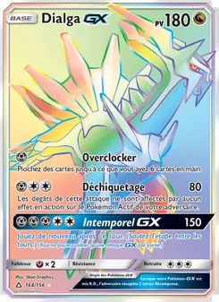 Carte Dialga GX de l'extension Ultra-Prisme, numéro 164/156