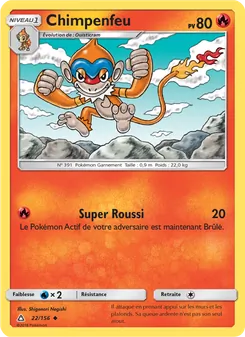 Carte Chimpenfeu de l'extension Ultra-Prisme, numéro 22/156