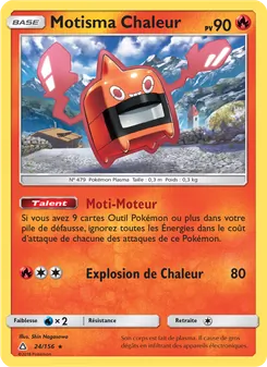 Carte Motisma Chaleur de l'extension Ultra-Prisme, numéro 24/156