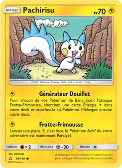 Carte Pachirisu de l'extension Ultra-Prisme, numéro 49/156