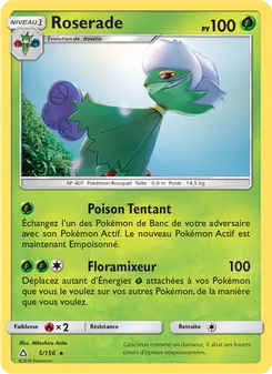 Carte Roserade de l'extension Ultra-Prisme, numéro 5/156