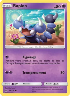 Carte Rapion de l'extension Ultra-Prisme, numéro 54/156