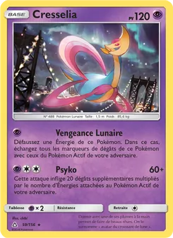 Carte Cresselia de l'extension Ultra-Prisme, numéro 59/156