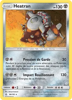 Carte Heatran de l'extension Ultra-Prisme, numéro 88/156