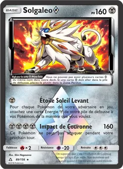 Carte Solgaleo ◇ de l'extension Ultra-Prisme, numéro 89/156